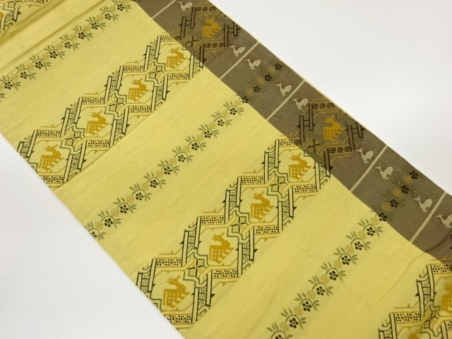 JAPANESE KIMONO / FUKURO OBI / ARISUGAWA PATTERN & FOLIAGE 
